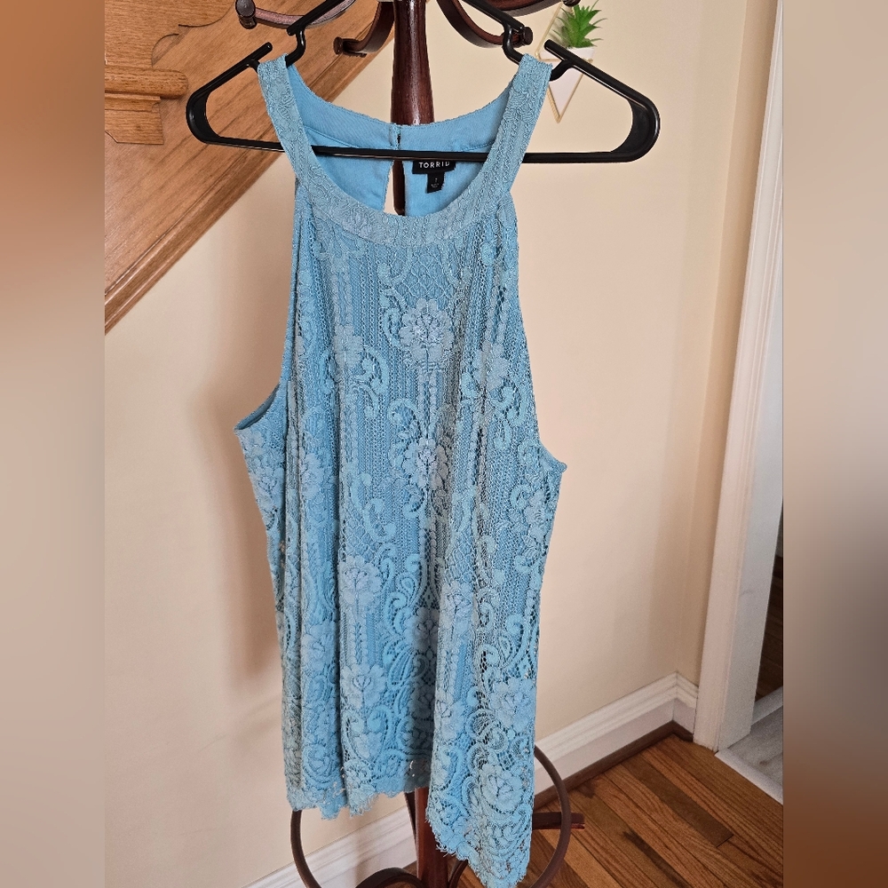 Torrid Blue Lace Women's Top